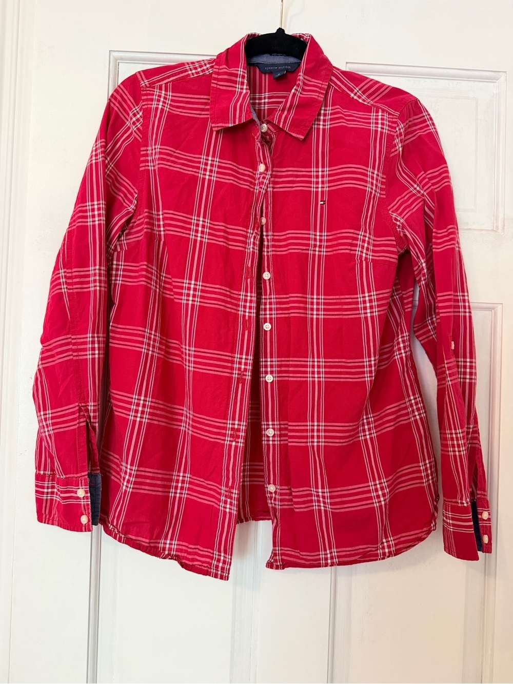Tommy Hilfiger Red Plaid Button-Up Shirt